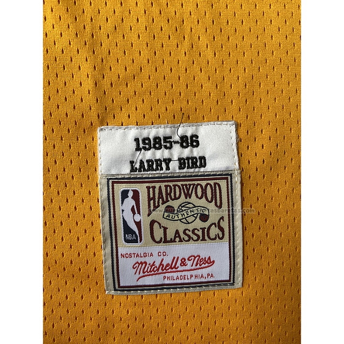 Camiseta Boston Celtics Larry Bird NO 33 Mitchell & Ness 1985-86 Amarillo